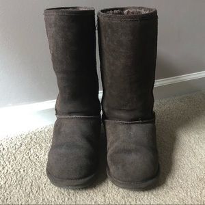 Brown Fuzzy Boots - Size 9